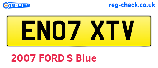 EN07XTV are the vehicle registration plates.