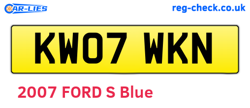 KW07WKN are the vehicle registration plates.