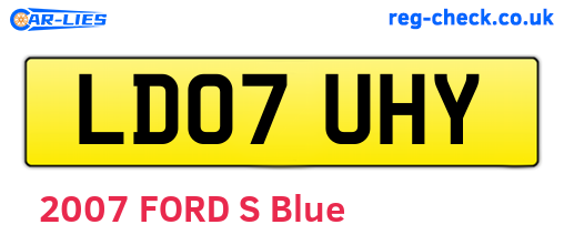 LD07UHY are the vehicle registration plates.