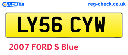 LY56CYW are the vehicle registration plates.
