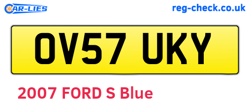 OV57UKY are the vehicle registration plates.