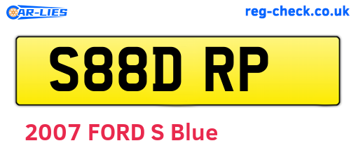 S88DRP are the vehicle registration plates.