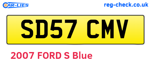 SD57CMV are the vehicle registration plates.