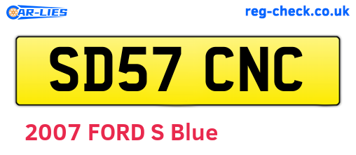 SD57CNC are the vehicle registration plates.