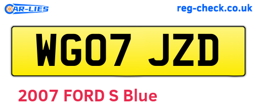 WG07JZD are the vehicle registration plates.