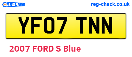 YF07TNN are the vehicle registration plates.