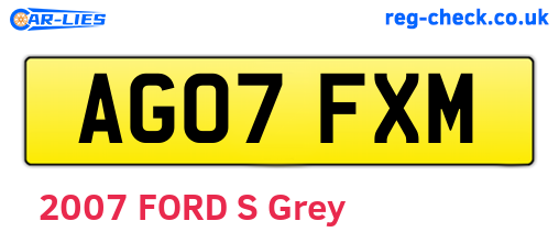 AG07FXM are the vehicle registration plates.
