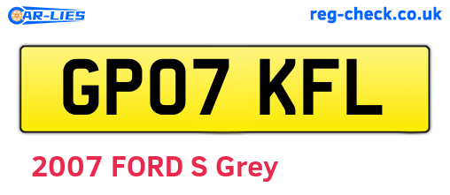 GP07KFL are the vehicle registration plates.