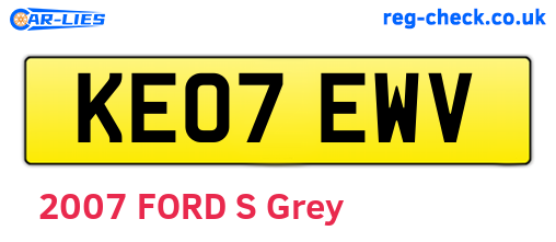 KE07EWV are the vehicle registration plates.