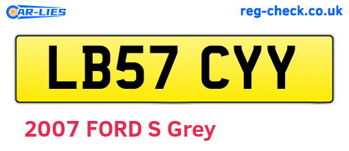 LB57CYY are the vehicle registration plates.
