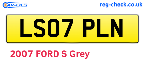 LS07PLN are the vehicle registration plates.