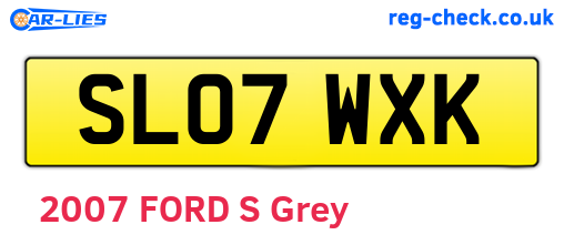 SL07WXK are the vehicle registration plates.