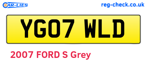 YG07WLD are the vehicle registration plates.