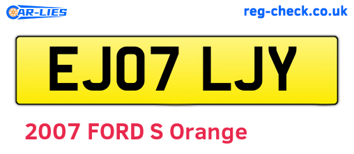 EJ07LJY are the vehicle registration plates.
