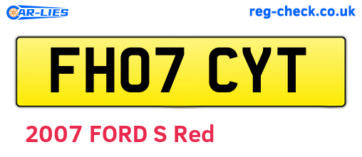 FH07CYT are the vehicle registration plates.