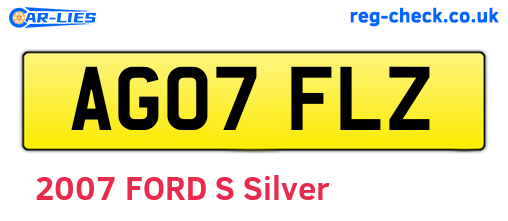 AG07FLZ are the vehicle registration plates.
