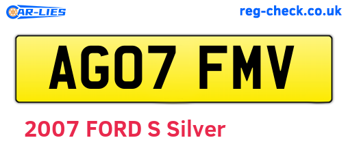 AG07FMV are the vehicle registration plates.