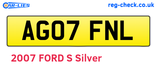 AG07FNL are the vehicle registration plates.