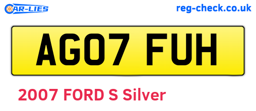 AG07FUH are the vehicle registration plates.