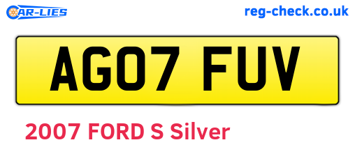 AG07FUV are the vehicle registration plates.