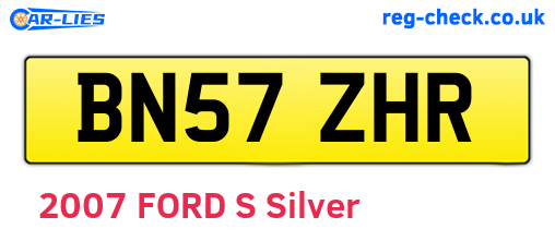 BN57ZHR are the vehicle registration plates.