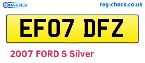 EF07DFZ are the vehicle registration plates.