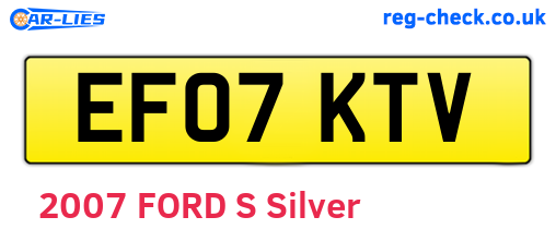 EF07KTV are the vehicle registration plates.