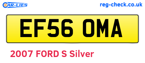 EF56OMA are the vehicle registration plates.