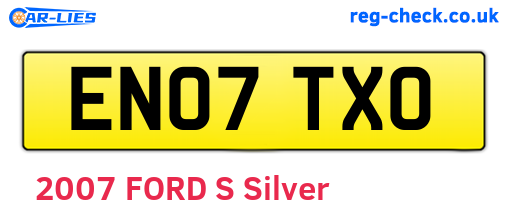 EN07TXO are the vehicle registration plates.