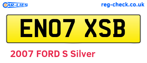 EN07XSB are the vehicle registration plates.