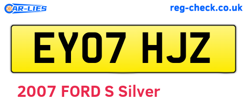 EY07HJZ are the vehicle registration plates.