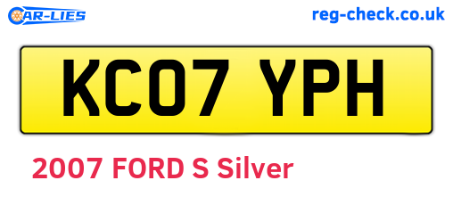 KC07YPH are the vehicle registration plates.