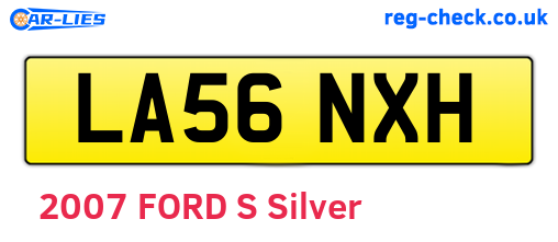 LA56NXH are the vehicle registration plates.