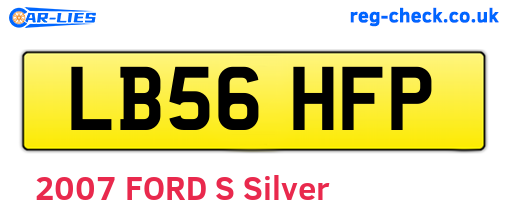 LB56HFP are the vehicle registration plates.