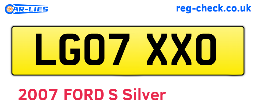 LG07XXO are the vehicle registration plates.