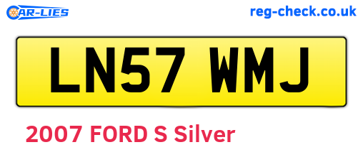 LN57WMJ are the vehicle registration plates.