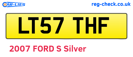 LT57THF are the vehicle registration plates.