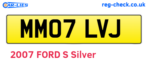 MM07LVJ are the vehicle registration plates.