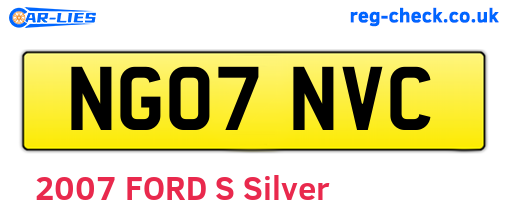 NG07NVC are the vehicle registration plates.