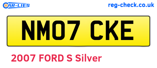 NM07CKE are the vehicle registration plates.