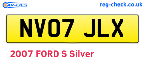 NV07JLX are the vehicle registration plates.