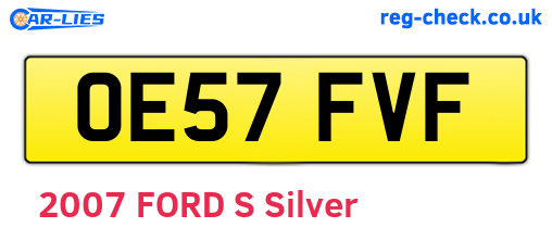 OE57FVF are the vehicle registration plates.