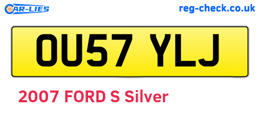 OU57YLJ are the vehicle registration plates.