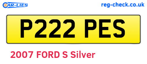 P222PES are the vehicle registration plates.