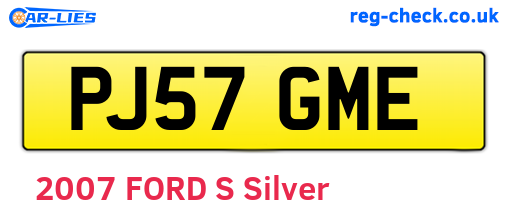 PJ57GME are the vehicle registration plates.