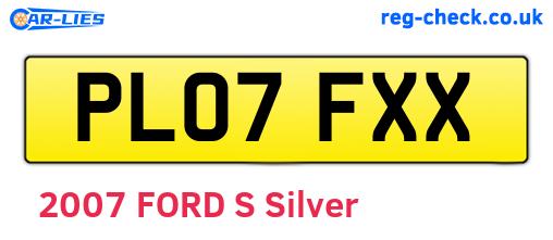 PL07FXX are the vehicle registration plates.