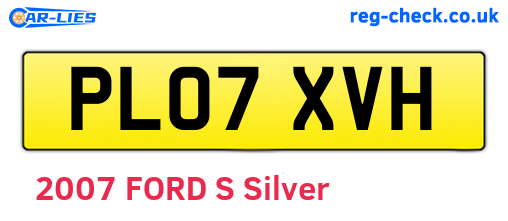 PL07XVH are the vehicle registration plates.
