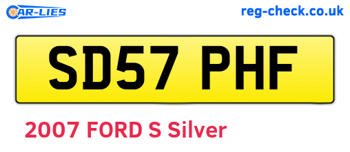 SD57PHF are the vehicle registration plates.