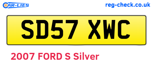 SD57XWC are the vehicle registration plates.