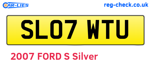 SL07WTU are the vehicle registration plates.